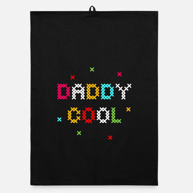 Colorful Cross Stitch Creativity Organic dish towel