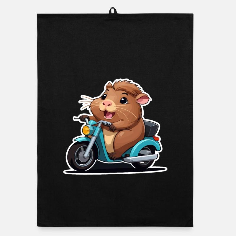 Cochon d’Inde sur cyclomoteur Torchon bio