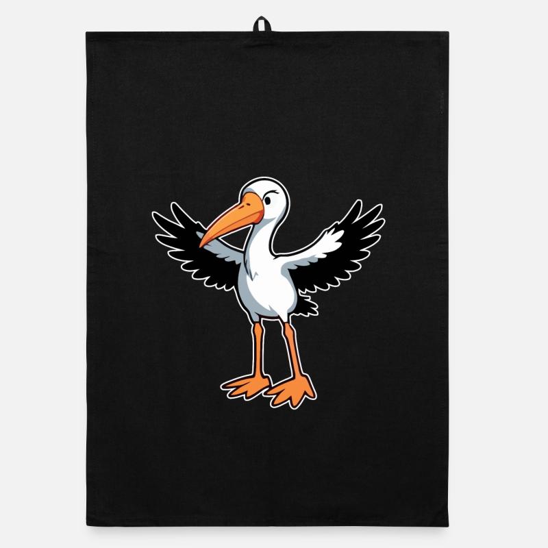 Cigogne oiseau Torchon bio