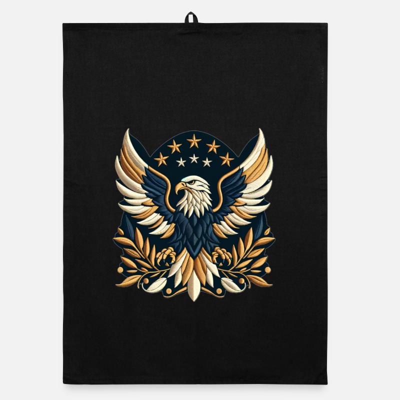 Sternengesprenkelter Banner-Adler Organic Geschirrtuch