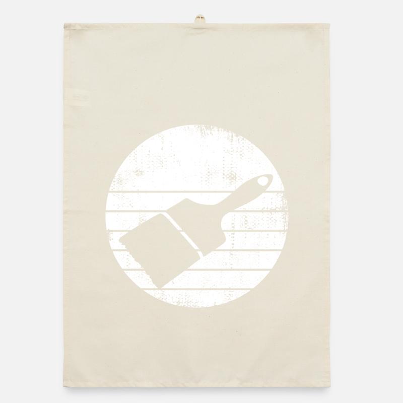 Painter Brush Drawing Organic dish towel