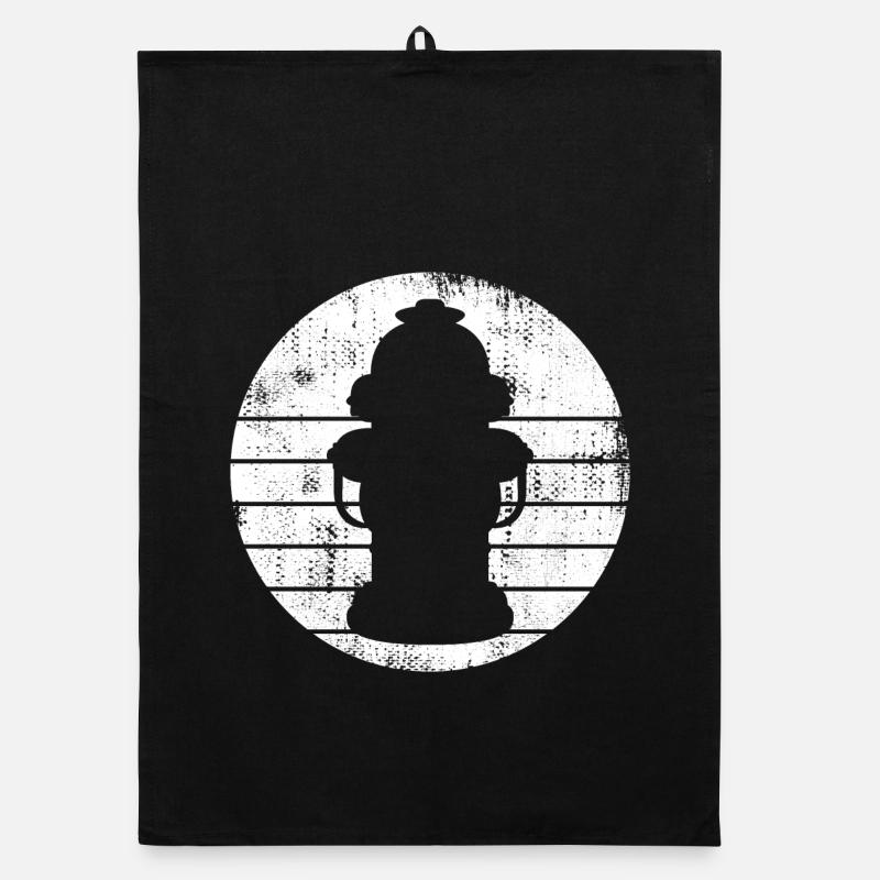 Fire Hydrant Drawing Organic dish towel