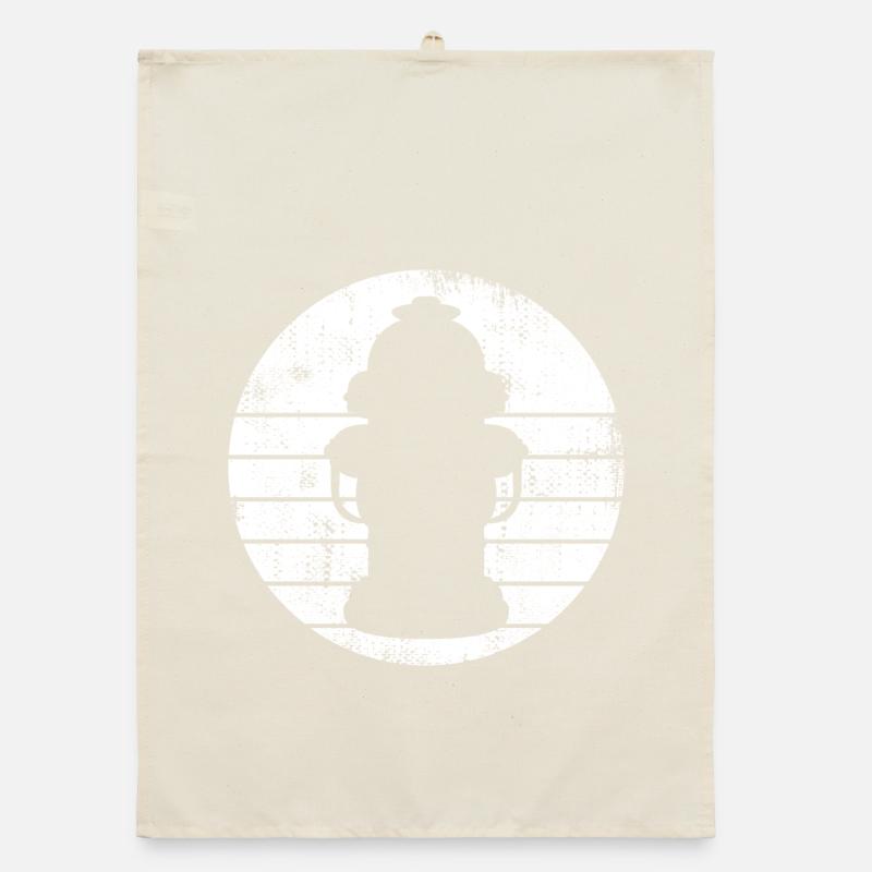 Fire Hydrant Drawing Organic dish towel