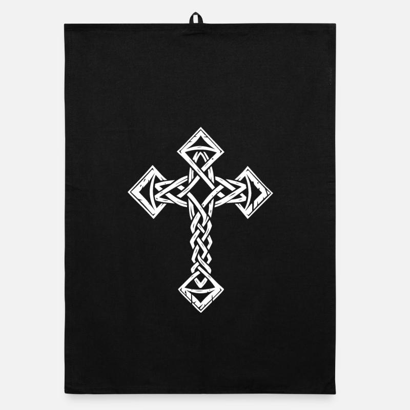 Celtic Cross Organic dish towel
