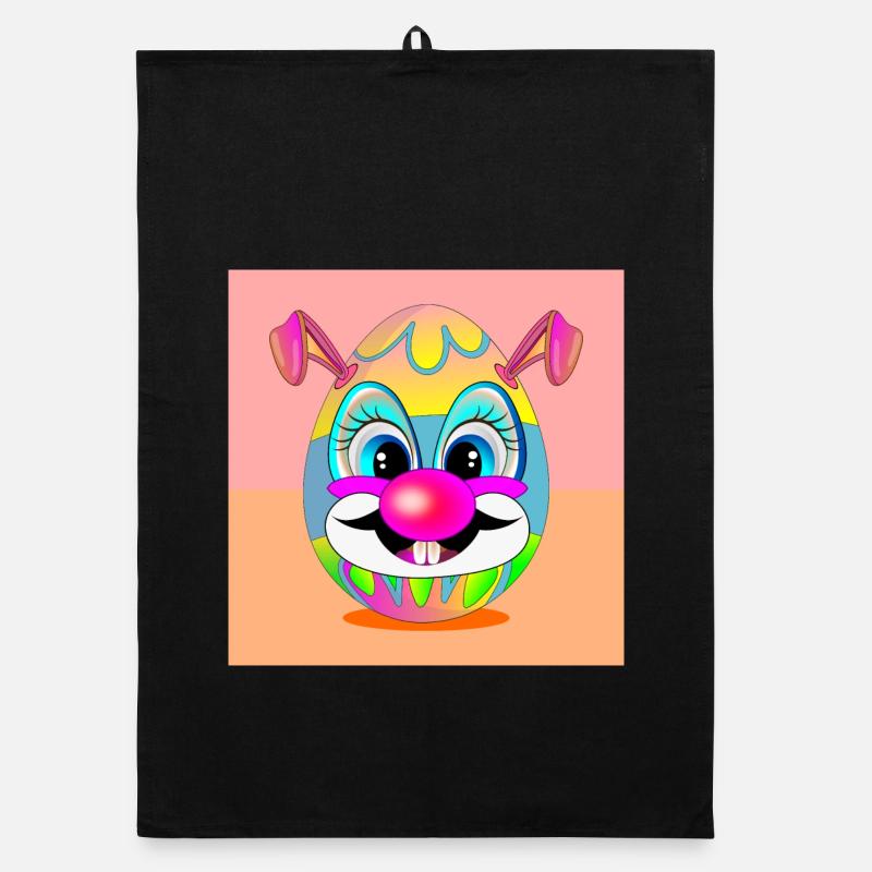 EASTER EGGS CLOWN EASTER BUNNY Organic dish towel