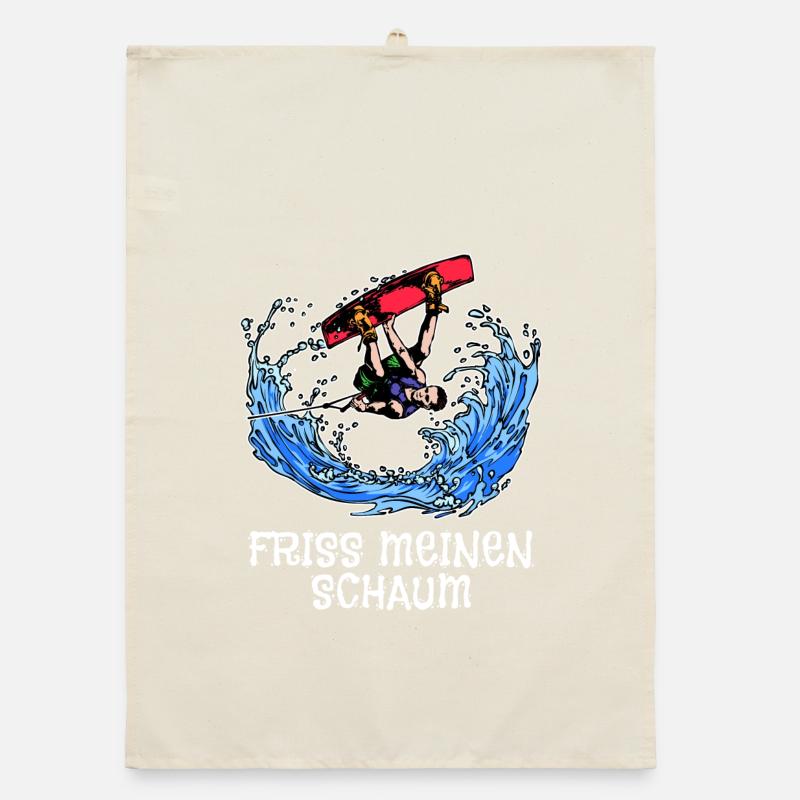 Kitesurfer Surfing Statement Wakeboard Stunt Wave Organic dish towel