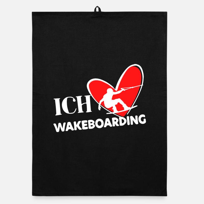 Wakeboard Statement Heart Stunt Kitesurfer Surf Torchon bio