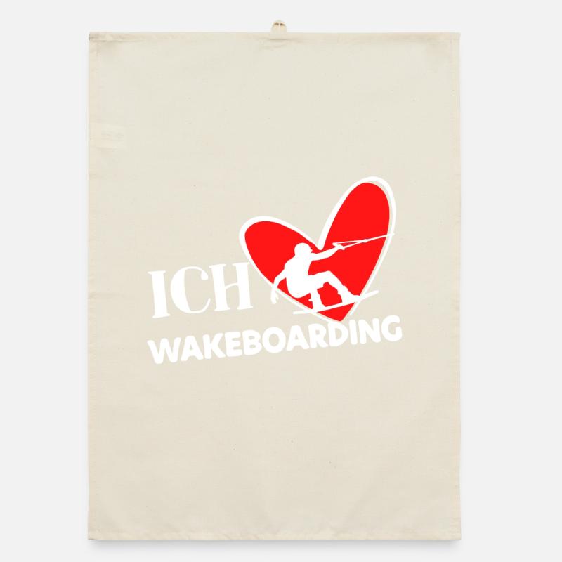 Wakeboard Statement Heart Stunt Kitesurfer Surf Torchon bio