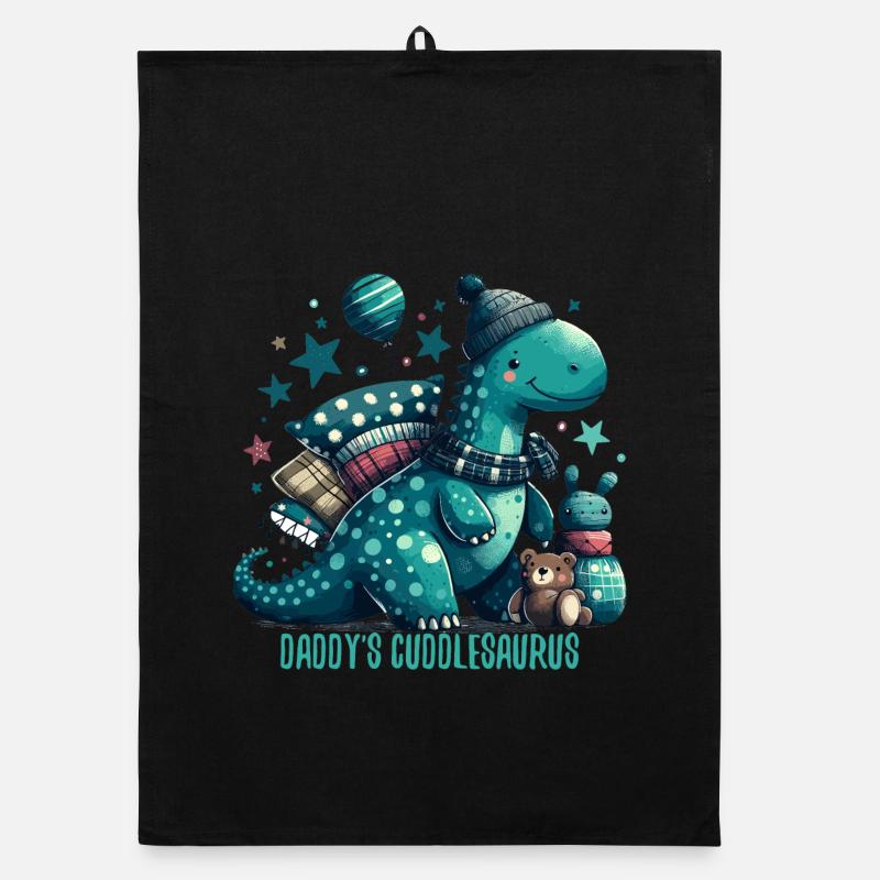 Daddy’s Cuddlesaurus Kuschel-Dinosaurier Geschenk Organic Geschirrtuch