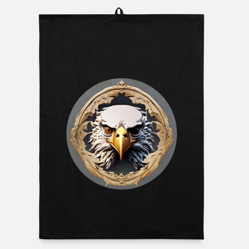 Aigle, roi des montagnes - Torchon bio - noir
