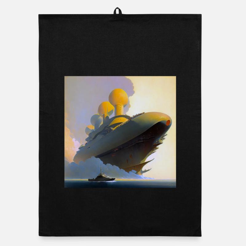 Ship 03 - Organic dish towel - black