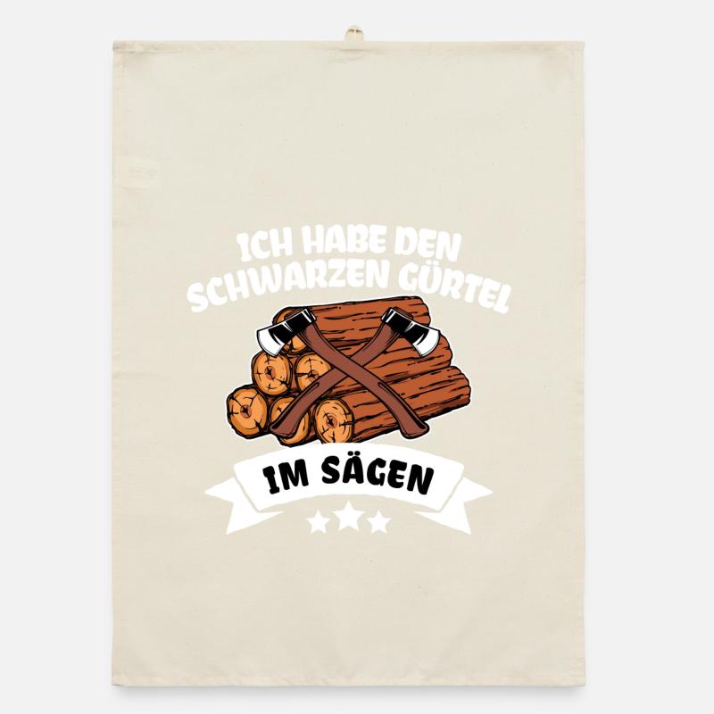 Lumberjack Statement Wood Forest Woodwork Axe Organic dish towel