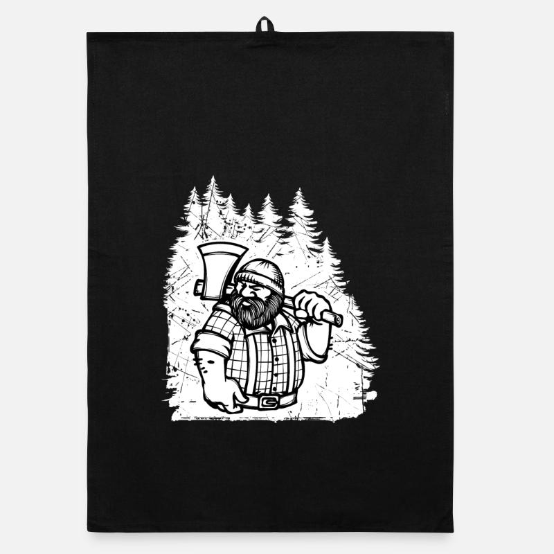 Forest Tree Lumberjack Travail du bois Hache de travail du bois Torchon bio