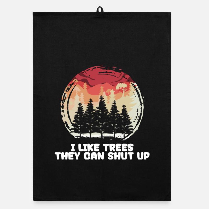 Tree Forest Statement Lumberjack Woodwork Forester Organic dish towel