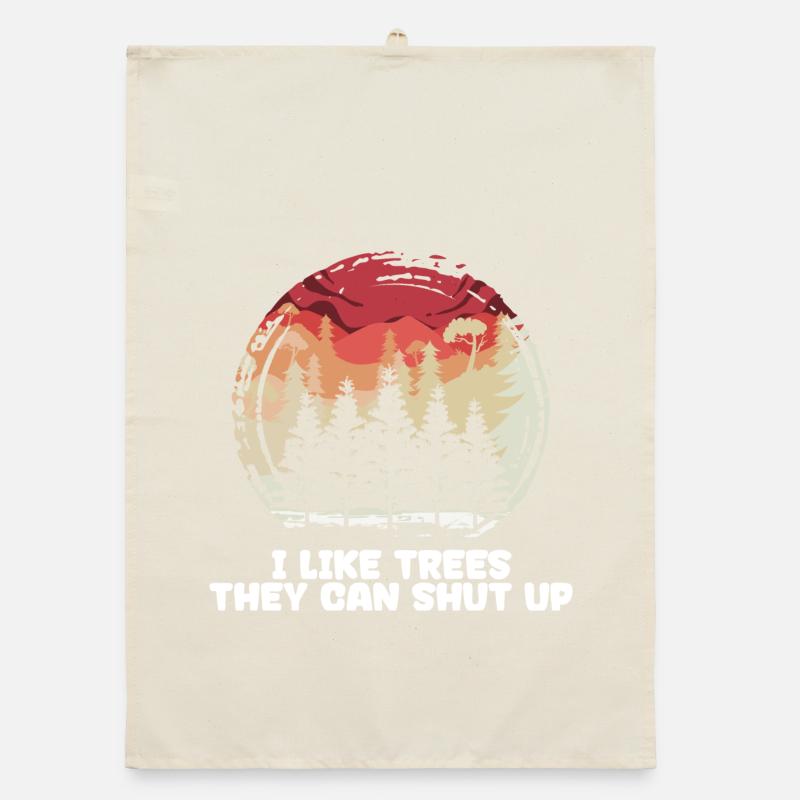 Forêt d’arbres déclaration bûcheron menuiserie forestier Torchon bio