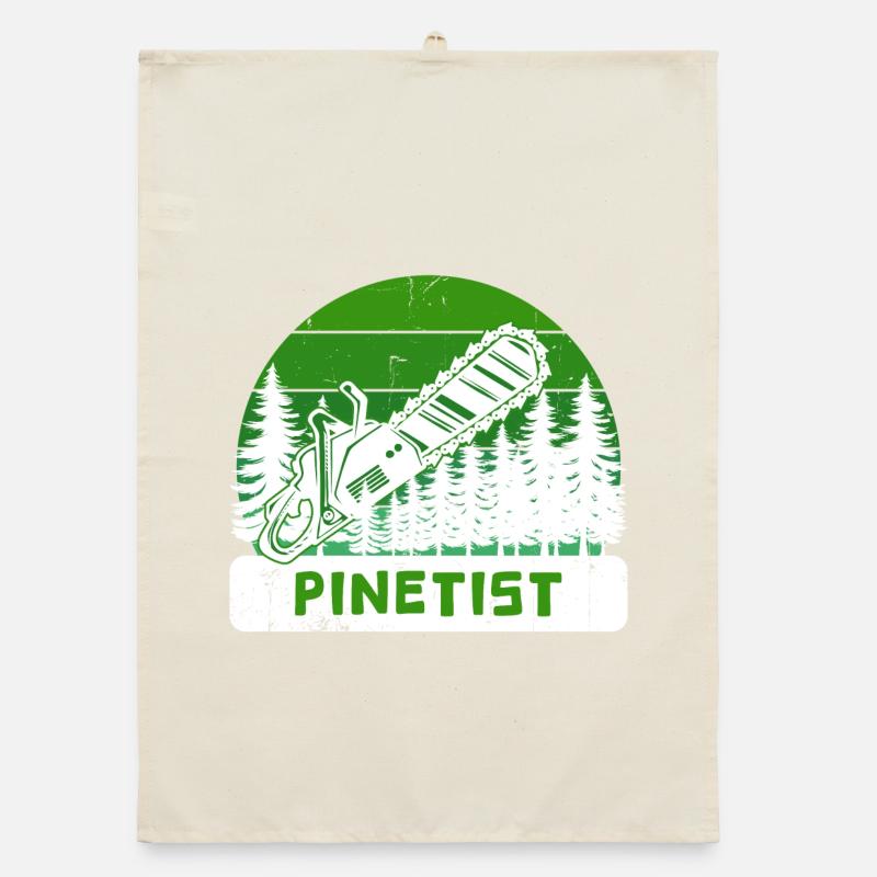 Forestier, Forêt, Arbre, Tronçonneuse, Menuiserie, Bûcheron Torchon bio