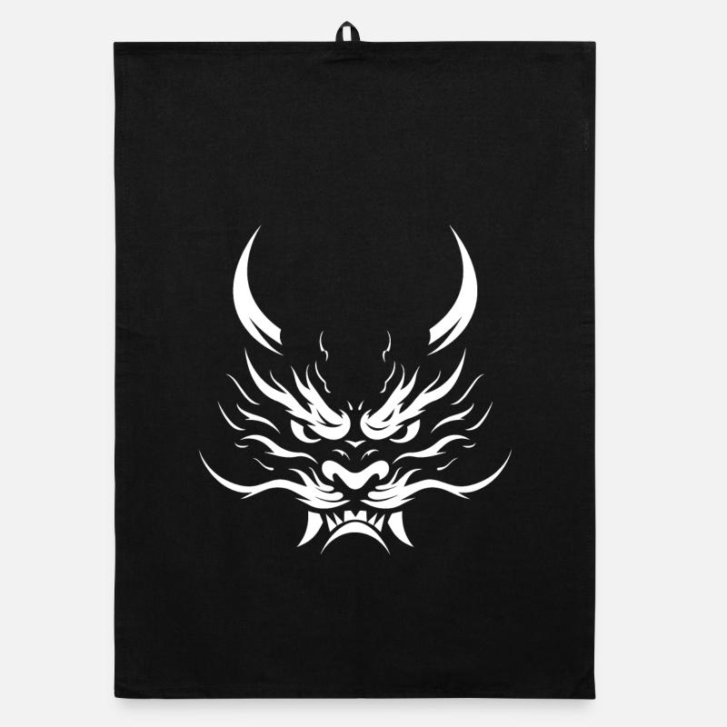 Oni, Japanese Demon Organic dish towel