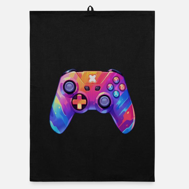 Pixel-Art-Videospiel-Controller Organic Geschirrtuch