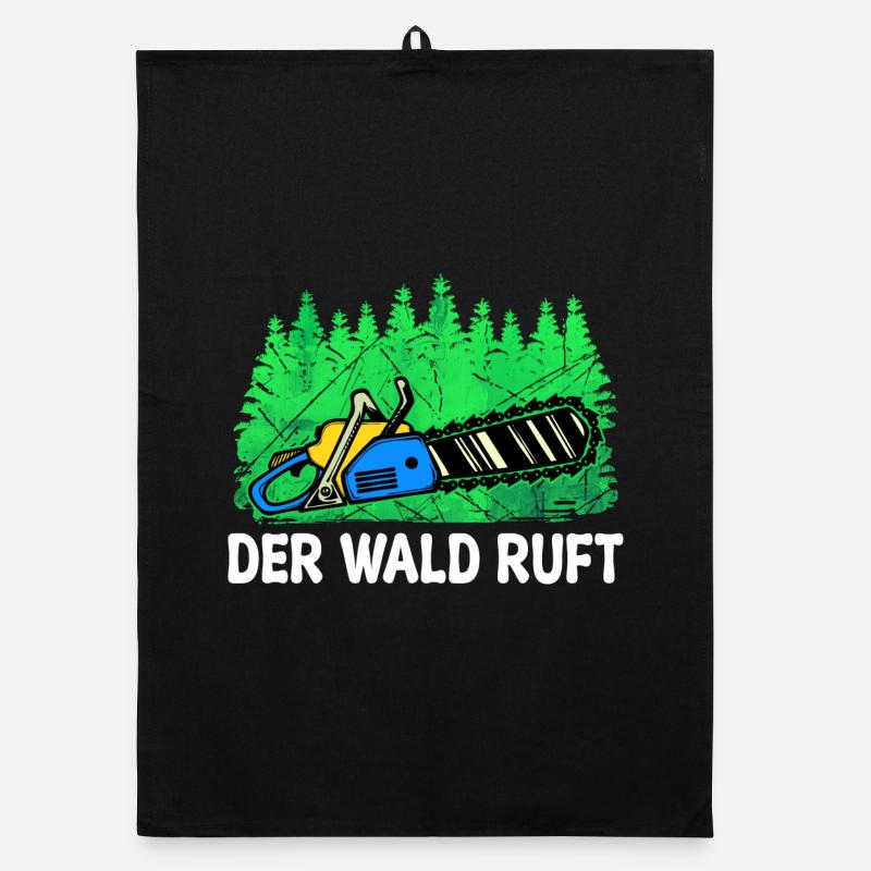 Lumberjack Chainsaw Tree Statement Lumberjack Organic dish towel