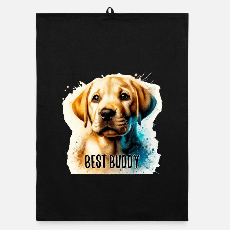 Labrador Retriever Chiot Mignon Meilleur Copain Torchon bio