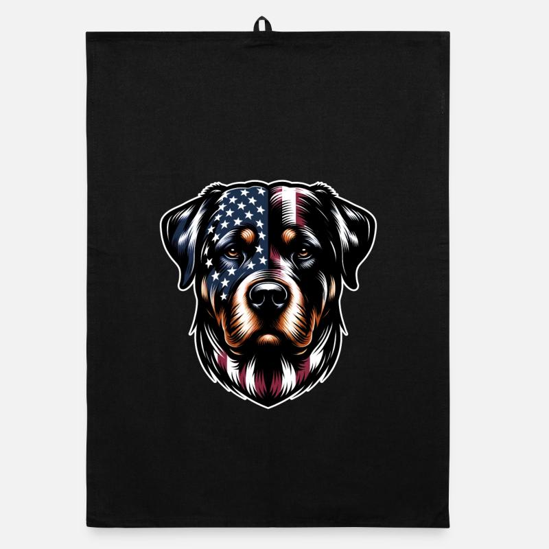 Rottweiler USA Hunde Design Organic Geschirrtuch