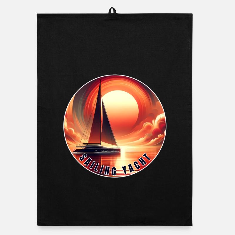 Sunset Sailing Organic dish towel