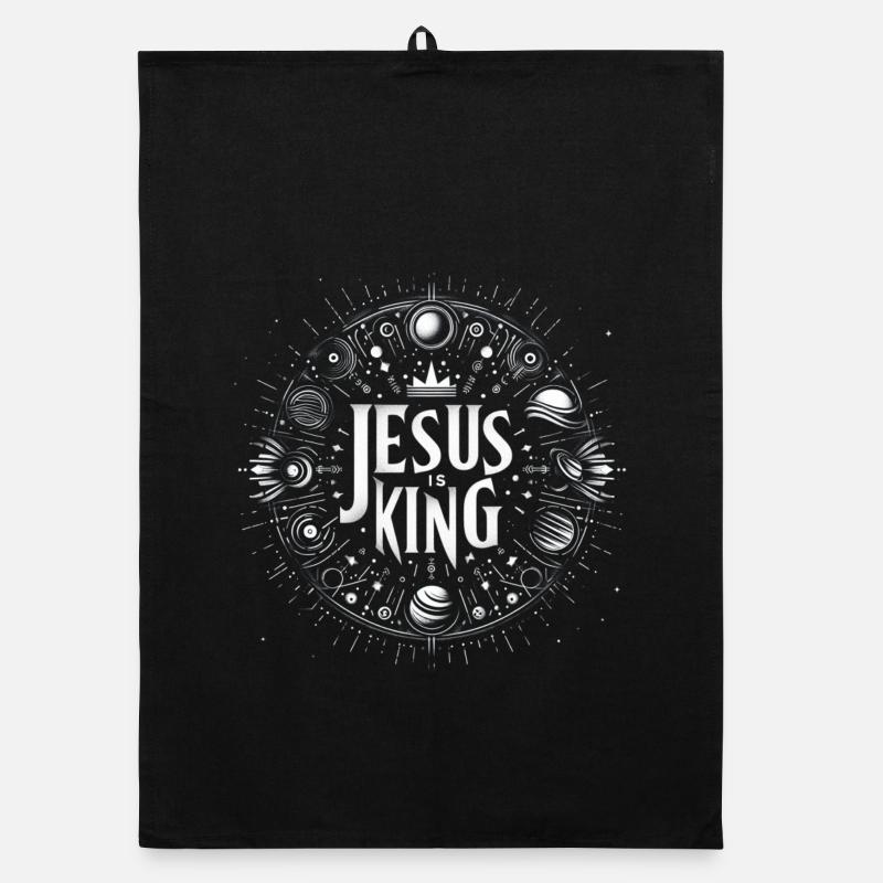Conception du cercle de Jésus est roi Torchon bio