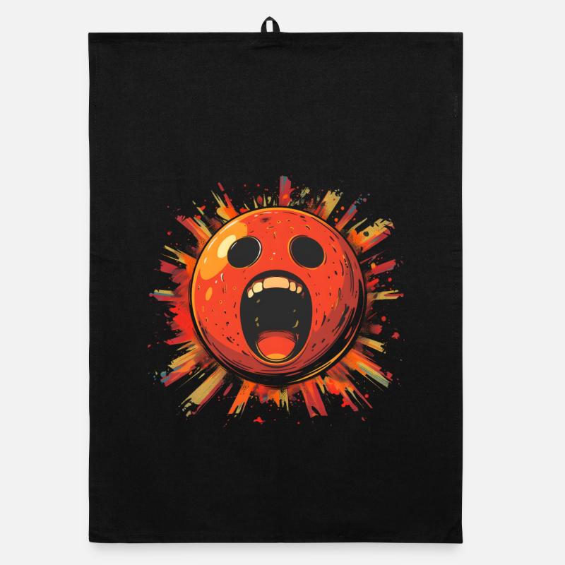 Boule de bowling effrayante Torchon bio