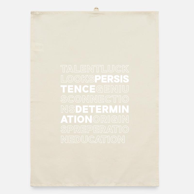 Perseverance and determination Organic dish towel