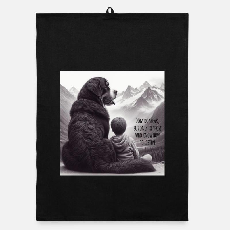 Bernese mountain dog Organic dish towel