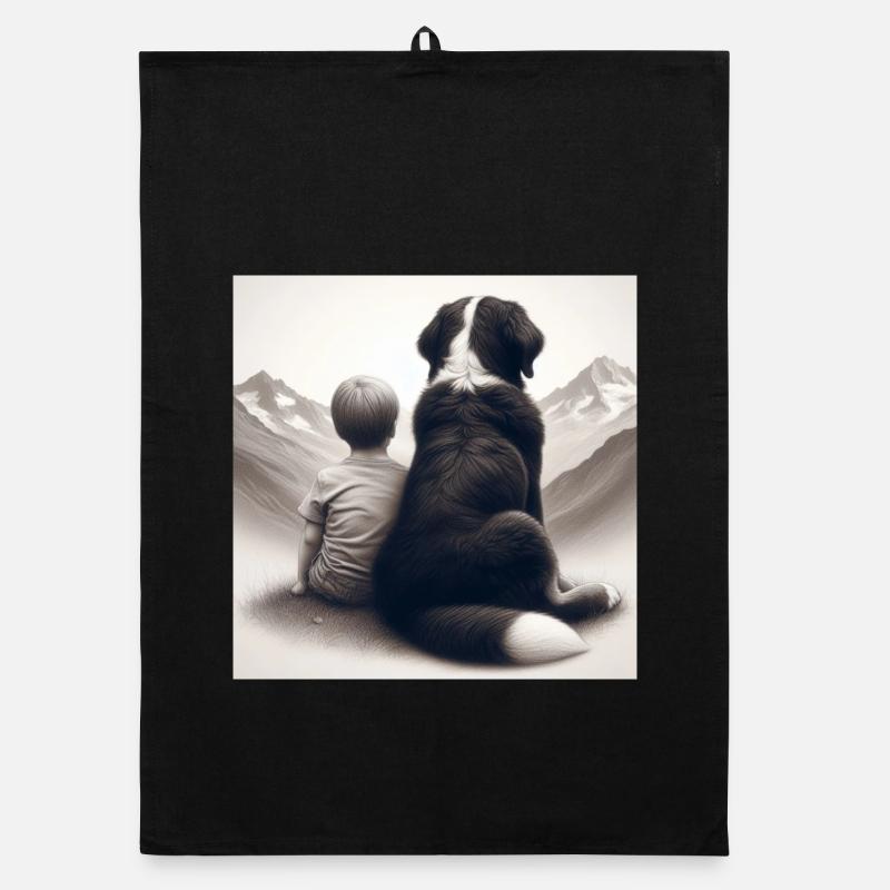 Bernese mountain dog Organic dish towel