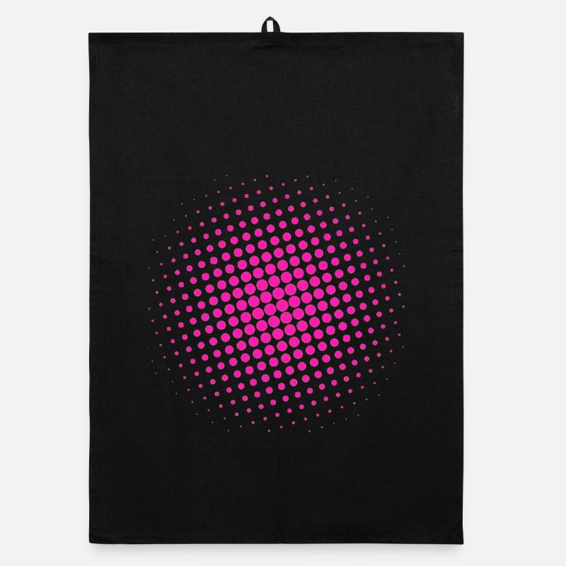 Grid red Organic dish towel