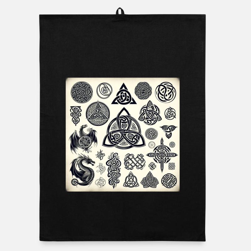 Celtic Symbols Organic dish towel