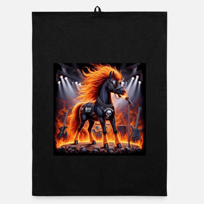 Metall-Pferd Organic Geschirrtuch