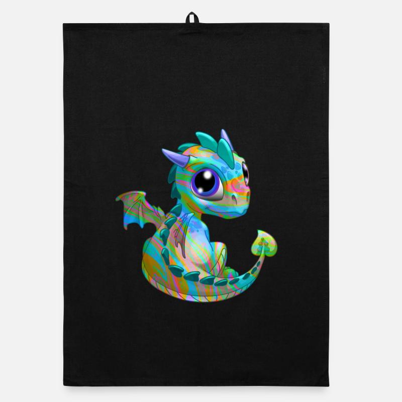 Bébé dragon psy| Mignon Psy bébé dragon Torchon bio