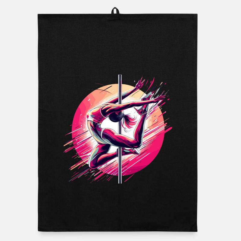 Pole Dance Dynamik pink Geschenk Organic Geschirrtuch