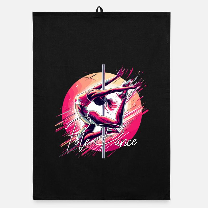 Pole Dance Dynamics pink gift Organic dish towel