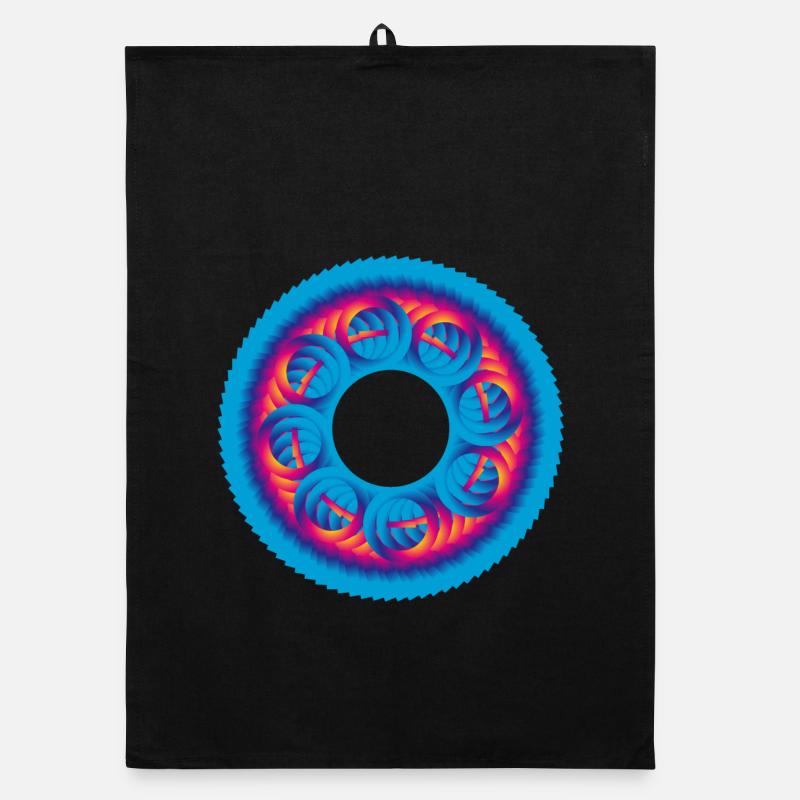 Cercle de pignons coloré Torchon bio