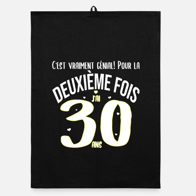 Anniversaire 60 ans 60 année d'âge cadeau Torchon bio