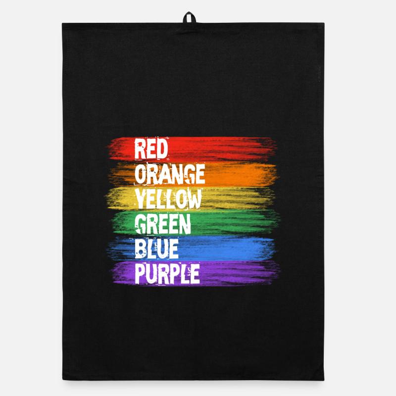 Rainbow Colors Stripe Art Organic dish towel