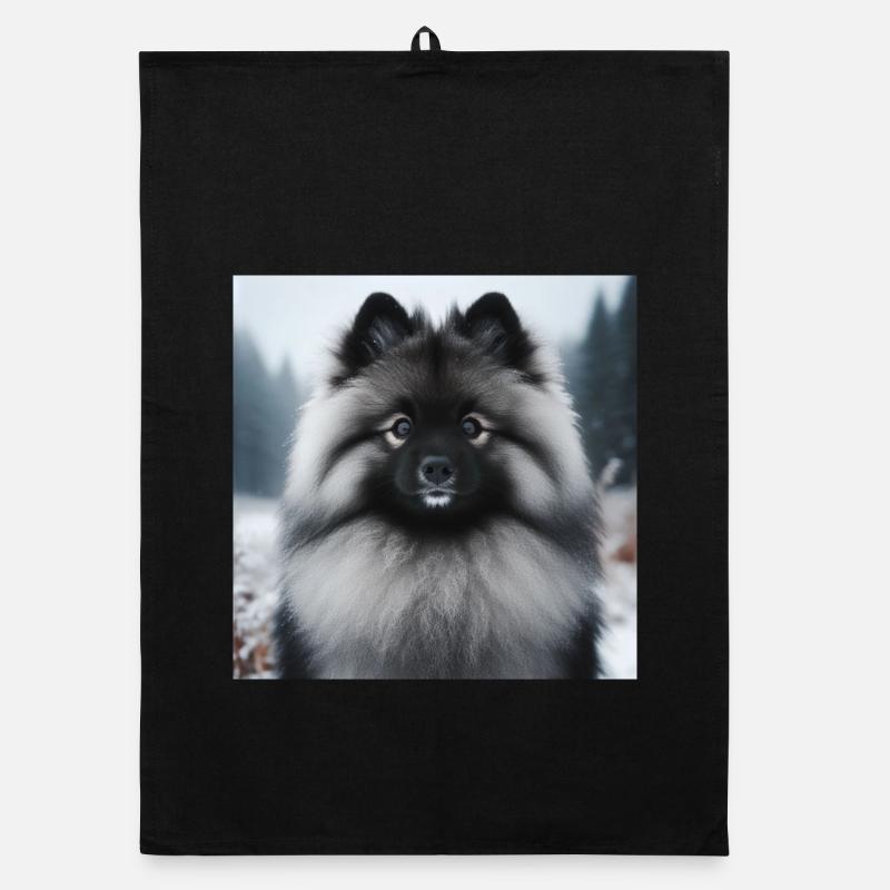 Wunderschöner Wolfspitz Organic Geschirrtuch