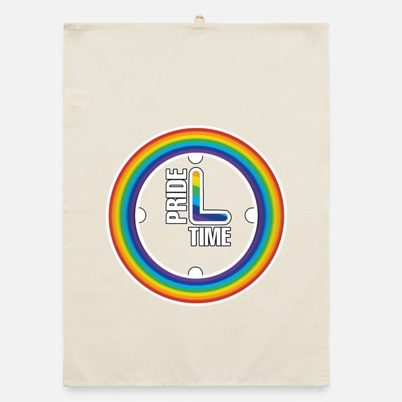 Regenbogen Pride Ring Uhr Organic Geschirrtuch