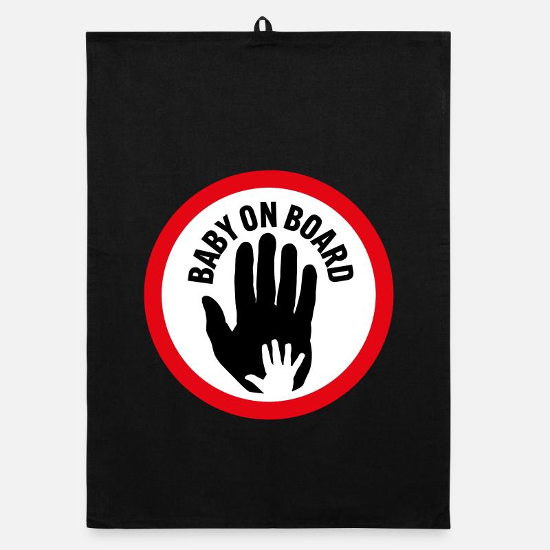 Bébé à bord main dans la main Torchon bio