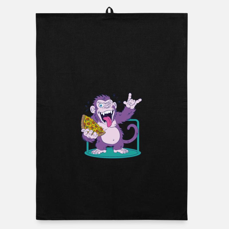 Pizza : Monkey rend les choses meilleures ! Torchon bio