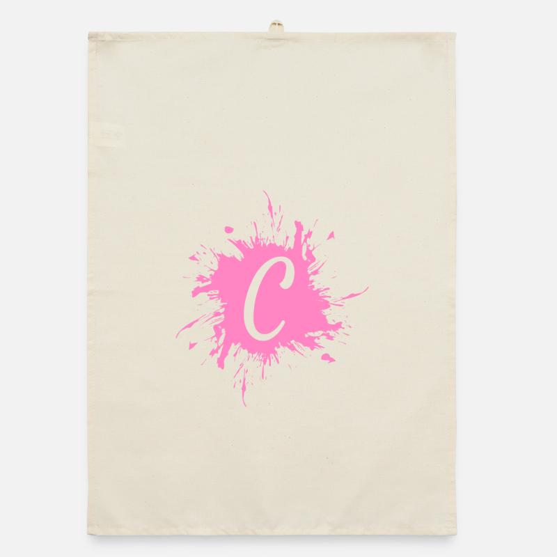 Letter C - initial letter C Organic dish towel