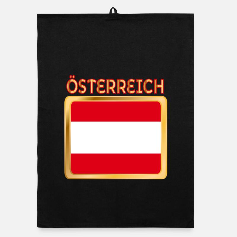 BANDIERA AUSTRIACA AUSTRIA Strofinaccio da cucina ecologico