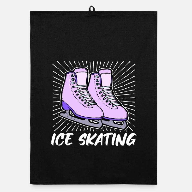 Eislaufen Eishockey Snowboard Wintersport Eis Organic Geschirrtuch