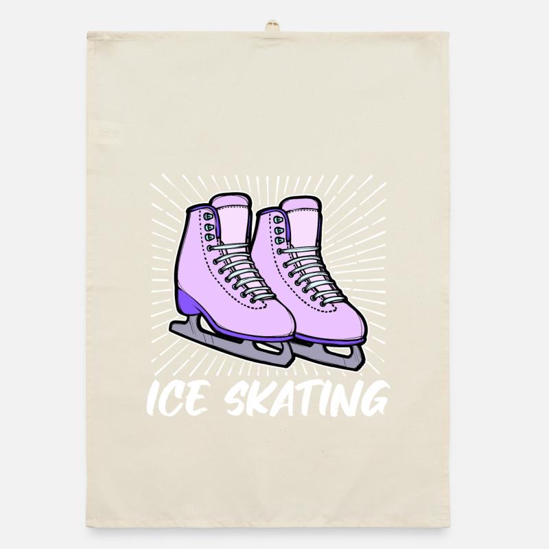 Eislaufen Eishockey Snowboard Wintersport Eis Organic Geschirrtuch