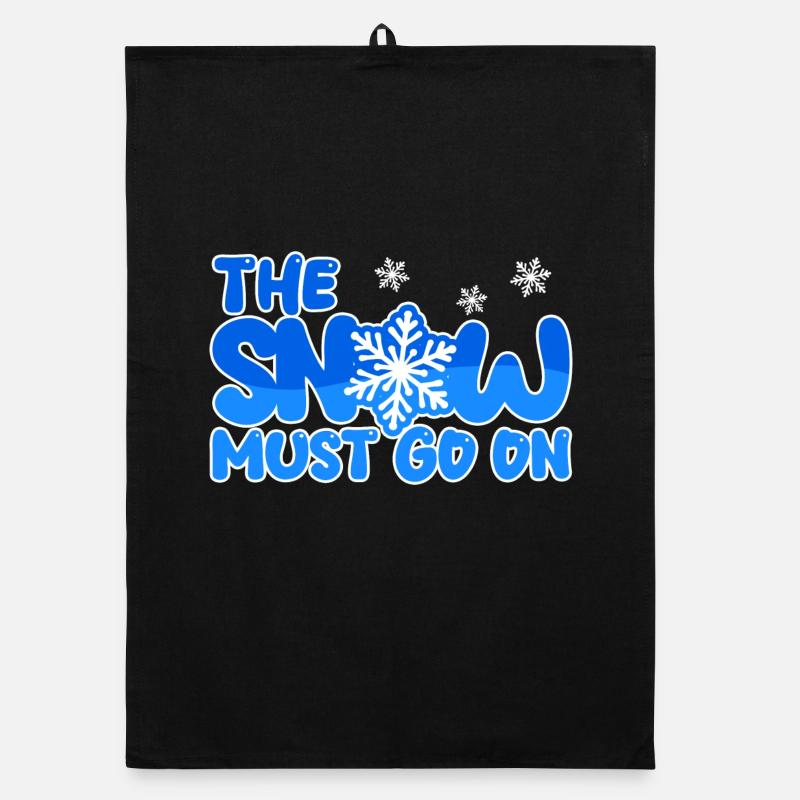 Winter Sports Snow Winter Statement Skiing Organic dish towel