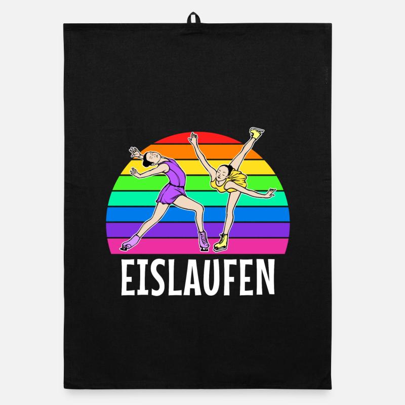 Schifahrer Eislaufen Eishockey Wintersport Kalt Organic Geschirrtuch